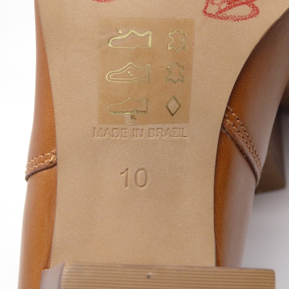 NEW Madewell Womens Regan Chelsea Boots Tan Brown Leather Block Heel Size 10 - Picture 7 of 9